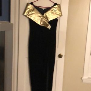Black velvet gown